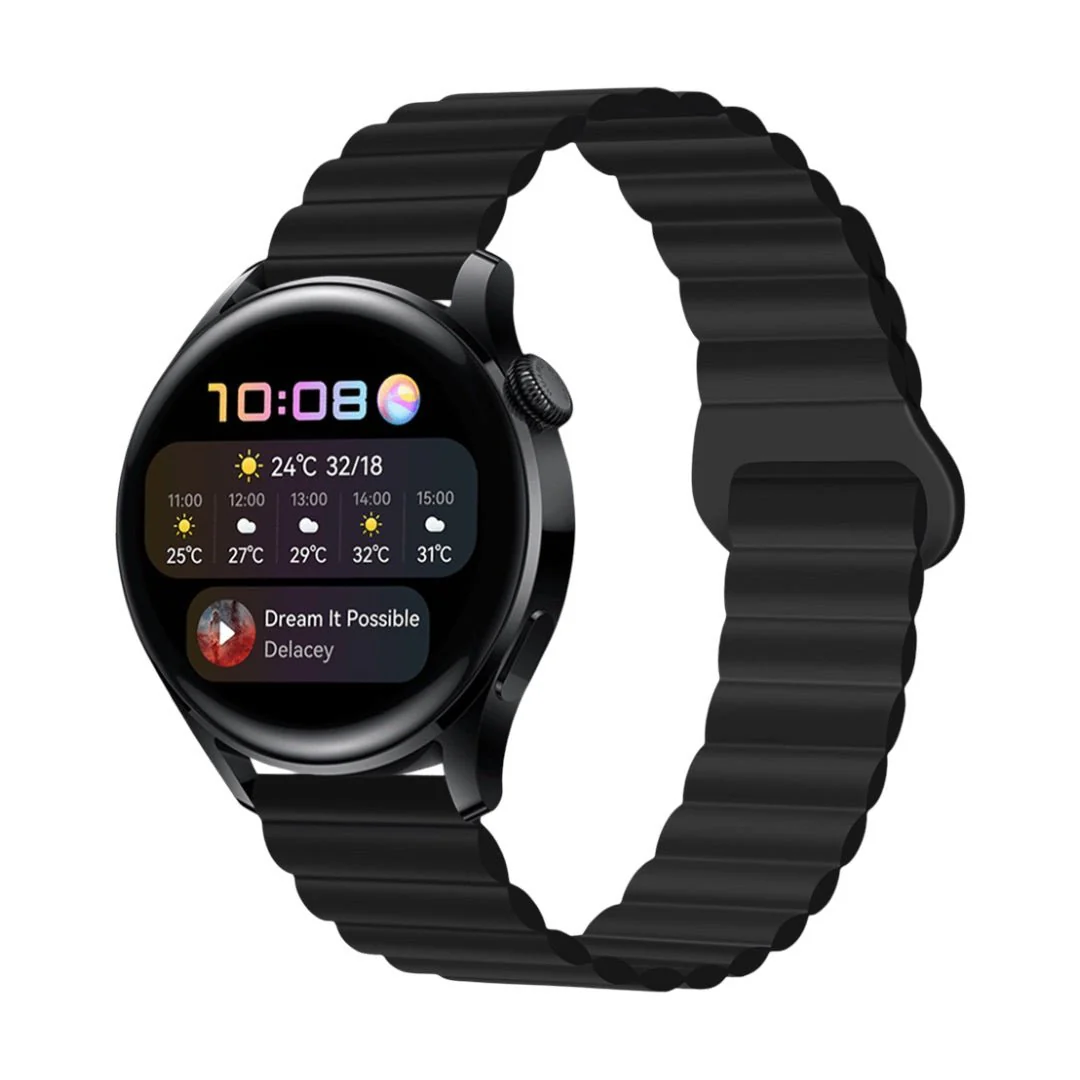 Bracelet Garmin Watch Quick Release et Ice Watch en silicone magnétique 20mm 22mm, confort ajustable pour montre connectée, style moderne et couleurs bicolores, modèle Vald – Image 5