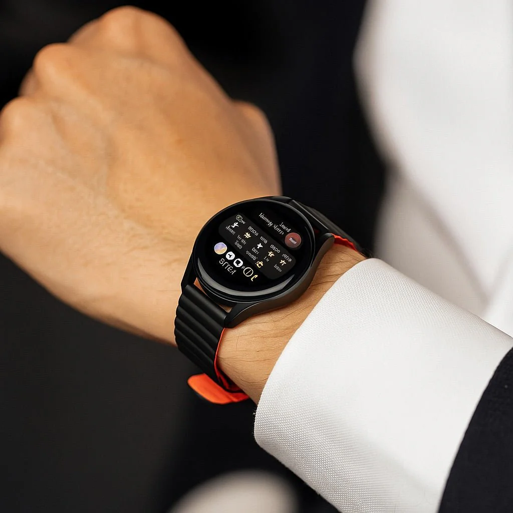 Bracelet Garmin Watch Quick Release et Ice Watch en silicone magnétique 20mm 22mm, confort ajustable pour montre connectée, style moderne et couleurs bicolores, modèle Vald – Image 3